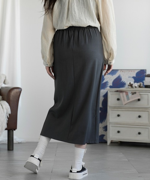 aimoha(アイモハ)の「スリットAラインスカート(スカート・レディース・グレー/ブラック・SMALL/MEDIUM/LARGE)」の16枚目の写真