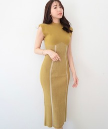 AMBIENT | コントラストリブニットワンピース(ワンピース)