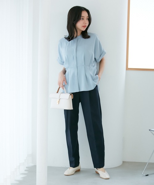 VIS(ビス)の「【WEB限定】【追加】ウエストタックブラウス(シャツ/ブラウス・レディース・ブラック系その他/キナリ/サックスブルー/ホワイト系その他5/ブラック/オフホワイト・FREE)」の21枚目の写真