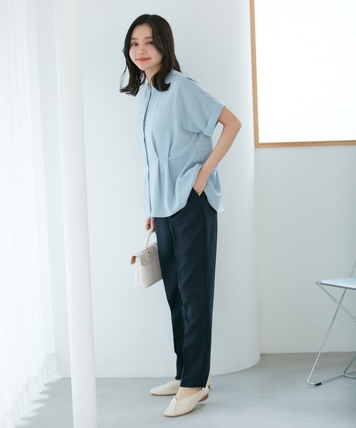 VIS(ビス)の「【WEB限定】【追加】ウエストタックブラウス(シャツ/ブラウス・レディース・ブラック系その他/キナリ/サックスブルー/ホワイト系その他5/ブラック/オフホワイト・FREE)」の16枚目の写真