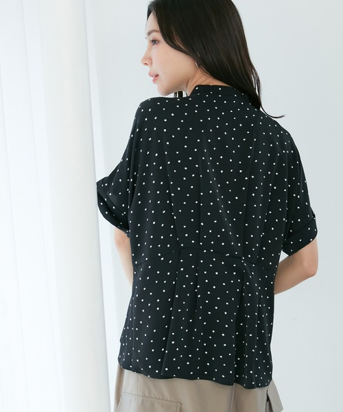 VIS(ビス)の「【WEB限定】【追加】ウエストタックブラウス(シャツ/ブラウス・レディース・ブラック系その他/キナリ/サックスブルー/ホワイト系その他5/ブラック/オフホワイト・FREE)」の19枚目の写真
