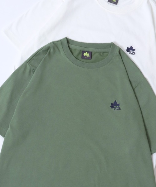 LOGOS(ロゴス)の「LOGOS/ロゴス ワンポイントロゴ刺繍 半袖Tシャツ レディース メンズ(Tシャツ/カットソー・メンズ・ブルー/ホワイト/グレー/ベージュ/カーキ/サックスブルー/ブラック/オレンジ・M/L/LL)」の5枚目の写真