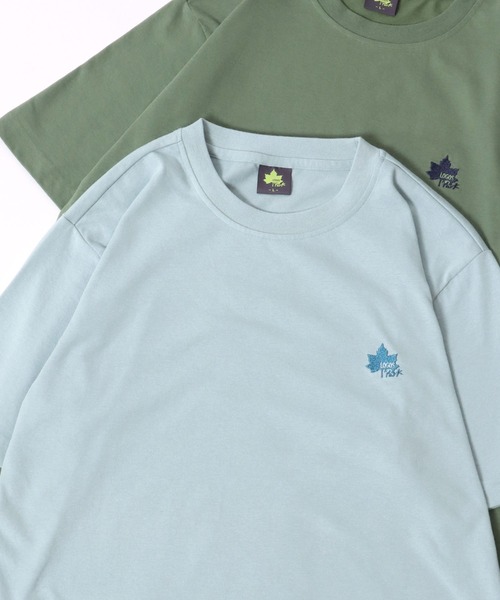 LOGOS(ロゴス)の「LOGOS/ロゴス ワンポイントロゴ刺繍 半袖Tシャツ レディース メンズ(Tシャツ/カットソー・メンズ・ブルー/ホワイト/グレー/ベージュ/カーキ/サックスブルー/ブラック/オレンジ・M/L/LL)」の6枚目の写真