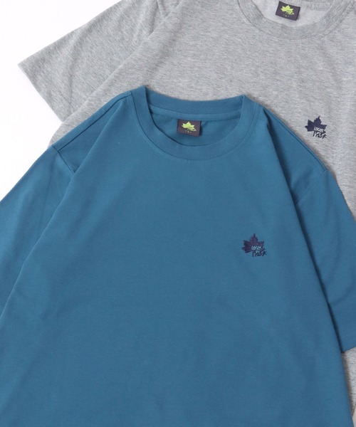 LOGOS(ロゴス)の「LOGOS/ロゴス ワンポイントロゴ刺繍 半袖Tシャツ レディース メンズ(Tシャツ/カットソー・メンズ・ブルー/ホワイト/グレー/ベージュ/カーキ/サックスブルー/ブラック/オレンジ・M/L/LL)」の7枚目の写真