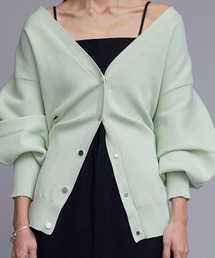 FRONT SNAP BIG KNIT CARDIGAN / フロントスナップビッグニットカーディガン