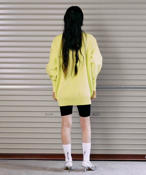 THINGS THAT MATTER(シングス ザット マター)の「FRONT SNAP BIG KNIT CARDIGAN / フロントスナップビッグニットカーディガン(カーディガン/ボレロ・レディース・アイボリー/ブラック/ミント/イエロー/ラベンダー/オレンジ・FREE)」の12枚目の写真