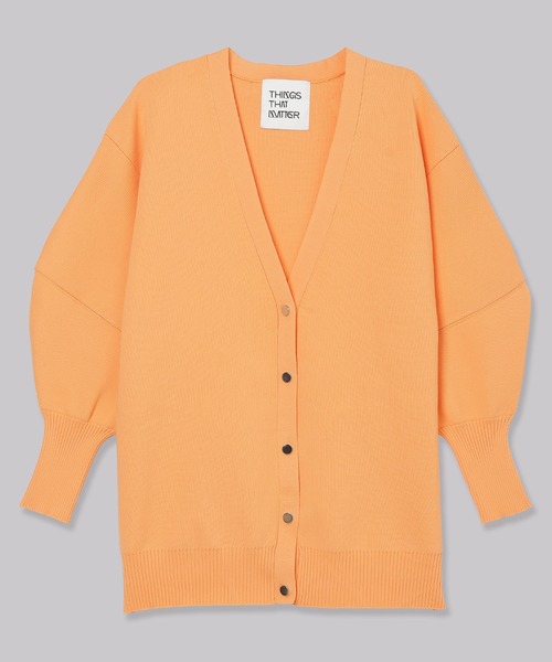 THINGS THAT MATTER(シングス ザット マター)の「FRONT SNAP BIG KNIT CARDIGAN / フロントスナップビッグニットカーディガン(カーディガン/ボレロ・レディース・アイボリー/ブラック/ミント/イエロー/ラベンダー/オレンジ・FREE)」の22枚目の写真