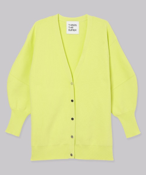 THINGS THAT MATTER(シングス ザット マター)の「FRONT SNAP BIG KNIT CARDIGAN / フロントスナップビッグニットカーディガン(カーディガン/ボレロ・レディース・アイボリー/ブラック/ミント/イエロー/ラベンダー/オレンジ・FREE)」の15枚目の写真