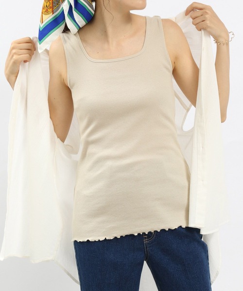 GLOBAL WORK Smile Seed Store（グローバルワーク スマイルシードストア）の「華奢リブタンクトップ/ 175793（タンクトップ・レディース・グレイッシュベージュ・MEDIUM/SMALL）」の5枚目の写真