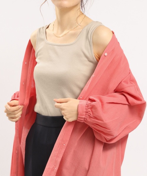 GLOBAL WORK Smile Seed Store（グローバルワーク スマイルシードストア）の「華奢リブタンクトップ/ 175793（タンクトップ・レディース・グレイッシュベージュ・MEDIUM/SMALL）」の9枚目の写真