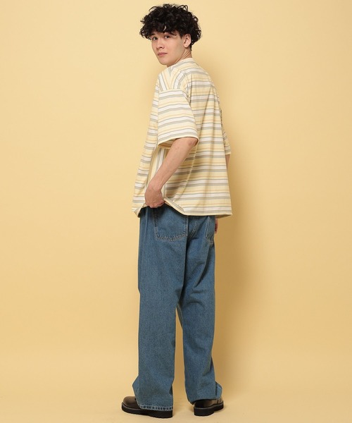セール】【DOD(ディーオーディー)】コラボワイドシマTシャツ（T