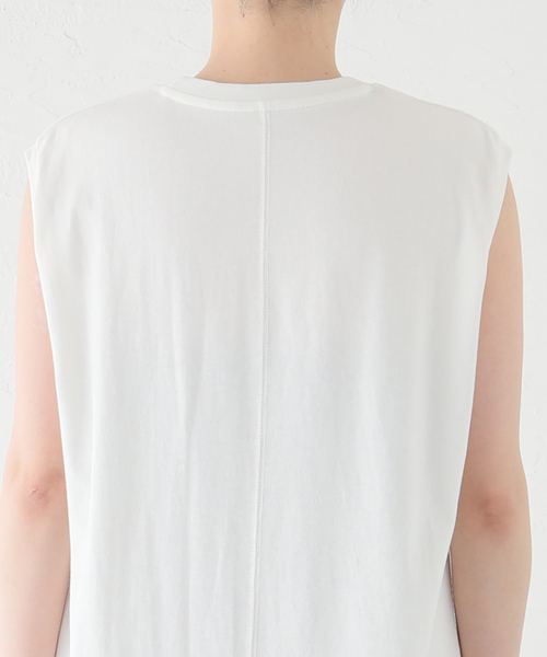 Spick & Span(スピックアンドスパン)の「ニュースプリントノースリーブワンピース(ワンピース・レディース・ホワイト・FREE)」の11枚目の写真