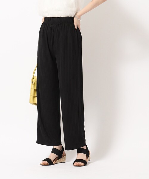 SHOO・LA・RUE（シューラルー）の「◆【レイヤードコーデに】すっきり見え ランダムテレコ リブイージー ストレートパンツ（その他パンツ・レディース・ダークグレー/ライトグレー/グリーン系/ブラック/ライトブルー・04/02/03）」の19枚目の写真