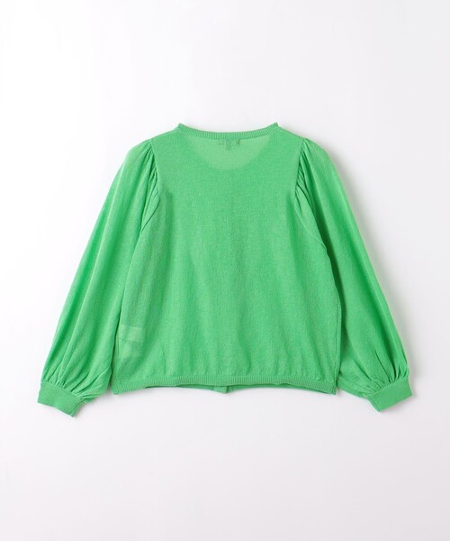 green label relaxing（グリーンレーベルリラクシング）の「シアーニット ボリュームスリーブ カーディガン 100cm-130cm（カーディガン/ボレロ・キッズ・オフホワイト/ケリー・XS110/S130）」の5枚目の写真