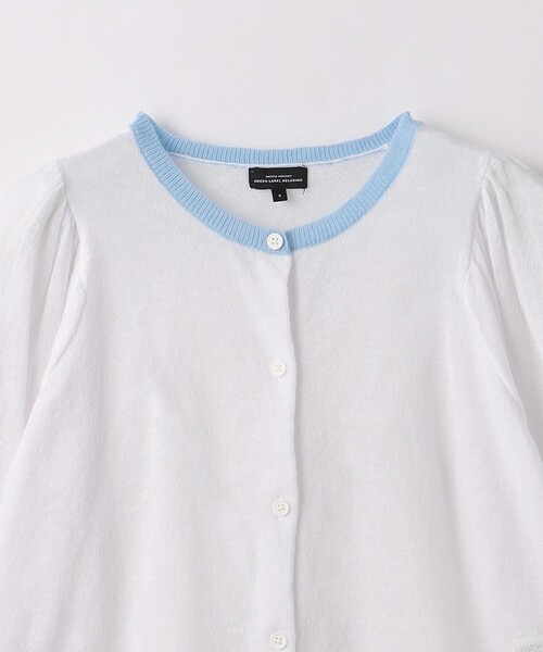 green label relaxing（グリーンレーベルリラクシング）の「シアーニット ボリュームスリーブ カーディガン 100cm-130cm（カーディガン/ボレロ・キッズ・オフホワイト/ケリー・XS110/S130）」の10枚目の写真