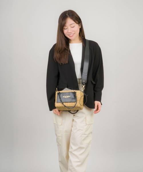 ANITA BILARDI(アニタビラルディ)の「【ANITA BILARDI/アニタビラルディ】かごバッグ PANDORA LITTLE(かごバッグ・レディース・ベージュ×ブラック・FREE)」の5枚目の写真