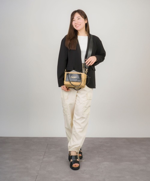 ANITA BILARDI(アニタビラルディ)の「【ANITA BILARDI/アニタビラルディ】かごバッグ PANDORA LITTLE(かごバッグ・レディース・ベージュ×ブラック・FREE)」の9枚目の写真