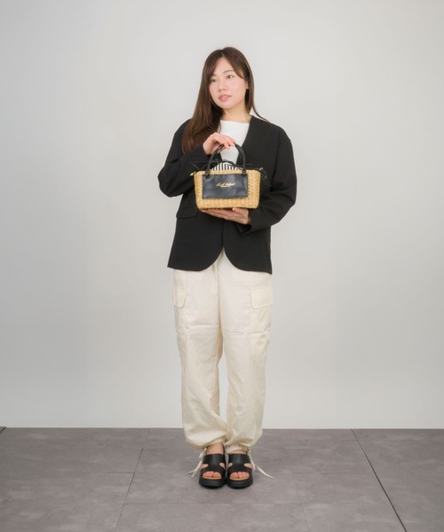 ANITA BILARDI(アニタビラルディ)の「【ANITA BILARDI/アニタビラルディ】かごバッグ PANDORA LITTLE(かごバッグ・レディース・ベージュ×ブラック・FREE)」の13枚目の写真