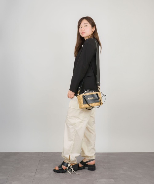 ANITA BILARDI(アニタビラルディ)の「【ANITA BILARDI/アニタビラルディ】かごバッグ PANDORA LITTLE(かごバッグ・レディース・ベージュ×ブラック・FREE)」の12枚目の写真
