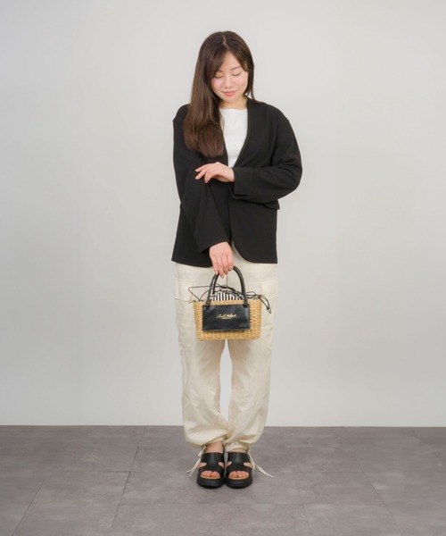 ANITA BILARDI(アニタビラルディ)の「【ANITA BILARDI/アニタビラルディ】かごバッグ PANDORA LITTLE(かごバッグ・レディース・ベージュ×ブラック・FREE)」の11枚目の写真