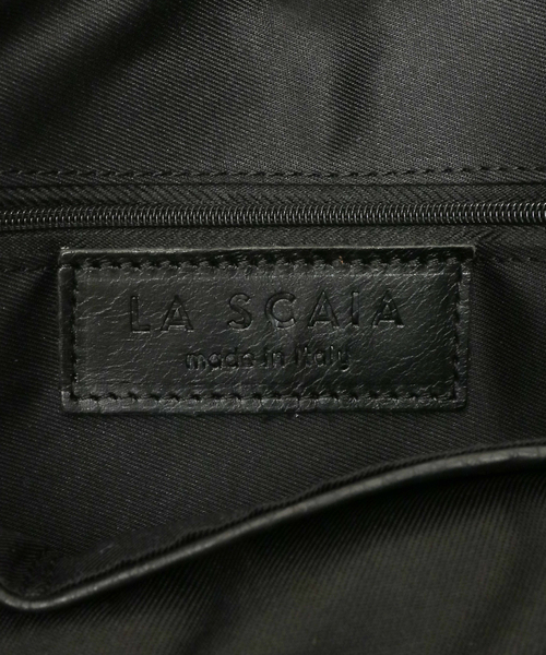 【未使用】LA SCAIA ラスカイア ワンハンドル トートバッグ ブラック 黒 未使用】LA SCAIA ラスカイア ワンハンドル トートバッグ