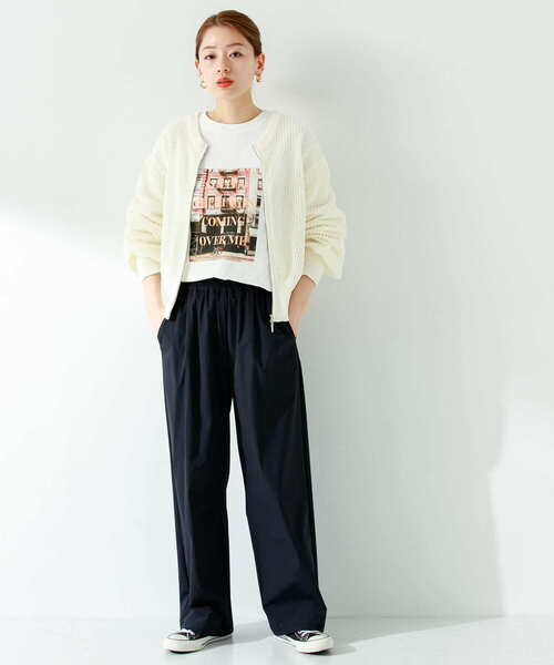 URBAN RESEARCH Sonny Label（アーバンリサーチサニーレーベル）の「ジップメッシュカーディガン（カーディガン/ボレロ・レディース・オフホワイト/ブラック/ブルー系その他・FREE）」の9枚目の写真