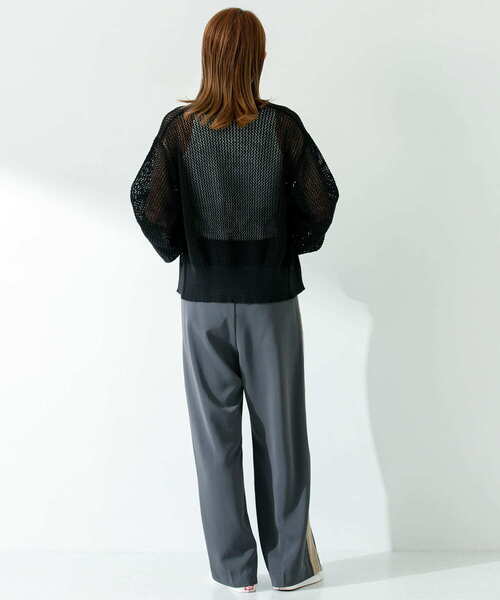 URBAN RESEARCH Sonny Label（アーバンリサーチサニーレーベル）の「ジップメッシュカーディガン（カーディガン/ボレロ・レディース・オフホワイト/ブラック/ブルー系その他・FREE）」の21枚目の写真