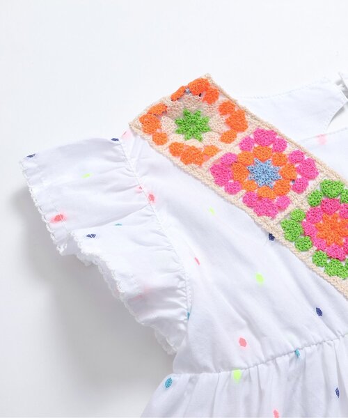 BREEZE(ブリーズ)の「【リンク】クロシェ編みチュニック(チュニック・キッズ・オフホワイト/ベージュ・100/130/120/110/90/80/140)」の5枚目の写真