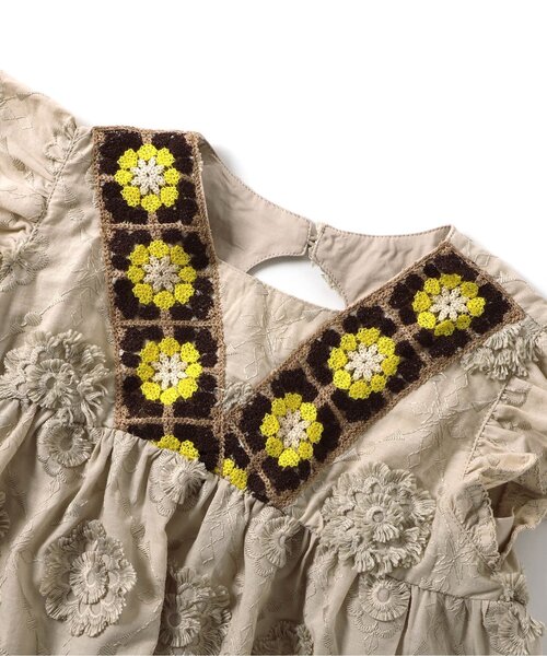 BREEZE(ブリーズ)の「【リンク】クロシェ編みチュニック(チュニック・キッズ・オフホワイト/ベージュ・100/130/120/110/90/80/140)」の15枚目の写真