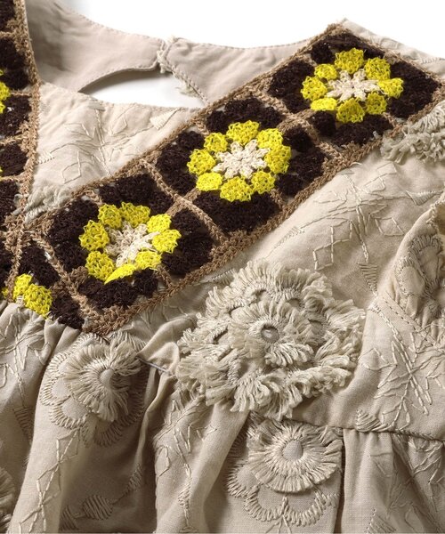 BREEZE(ブリーズ)の「【リンク】クロシェ編みチュニック(チュニック・キッズ・オフホワイト/ベージュ・100/130/120/110/90/80/140)」の16枚目の写真