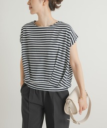 URBAN RESEARCH DOORS | 『UR TECH ひやサラクール』ボーダーフロントタックプルオーバー(Tシャツ/カットソー)