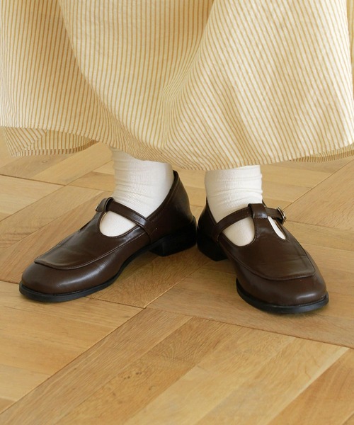Crisp（クリスプ）の「スクエアトゥTストラップシューズ（その他シューズ・レディース・ブラック/ブラウン・36/37/38/39）」の15枚目の写真