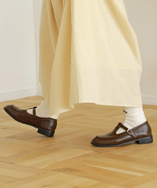 Crisp（クリスプ）の「スクエアトゥTストラップシューズ（その他シューズ・レディース・ブラック/ブラウン・36/37/38/39）」の17枚目の写真