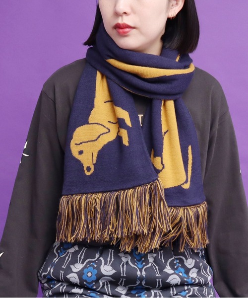didizizi（ディディジジ）の「ダックスニットマフラー（ストール/ショール・レディース・ネイビー/ブラック・FREE）」の10枚目の写真
