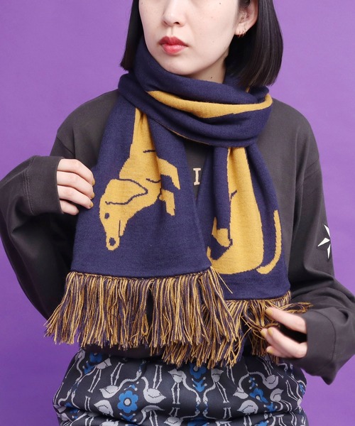 didizizi（ディディジジ）の「ダックスニットマフラー（ストール/ショール・レディース・ネイビー/ブラック・FREE）」の12枚目の写真