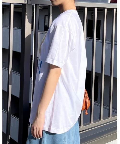 spiritoso(スピリトーゾ)の「FREEDOM FUN シートプリントTシャツ(Tシャツ/カットソー・レディース・アイボリー/ホワイト/ブラック・MEDIUM/LARGE)」の7枚目の写真