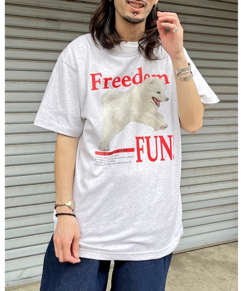 spiritoso(スピリトーゾ)の「FREEDOM FUN シートプリントTシャツ(Tシャツ/カットソー・レディース・アイボリー/ホワイト/ブラック・MEDIUM/LARGE)」の21枚目の写真