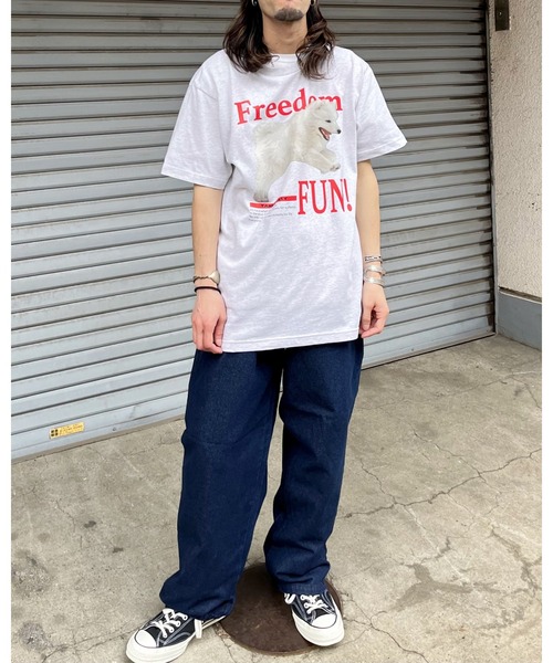 spiritoso(スピリトーゾ)の「FREEDOM FUN シートプリントTシャツ(Tシャツ/カットソー・レディース・アイボリー/ホワイト/ブラック・MEDIUM/LARGE)」の22枚目の写真
