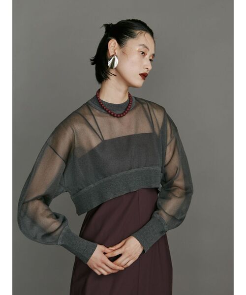 UN3D.（アンスリード）の「SEE THROUGH SHORT TOP / シースルー