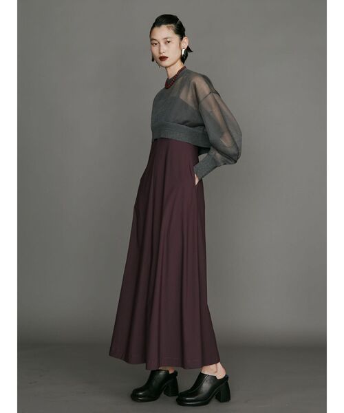 トップス UN3D. SEE THROUGH SHORT TOP UN3D.（アンスリード）の「SEE THROUGH SHORT TOP / シースルー