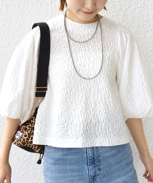 【セール】〈手洗い可能〉フクレ ジャカード ブラウス（シャツ/ブラウス）｜SHIPS（シップス）