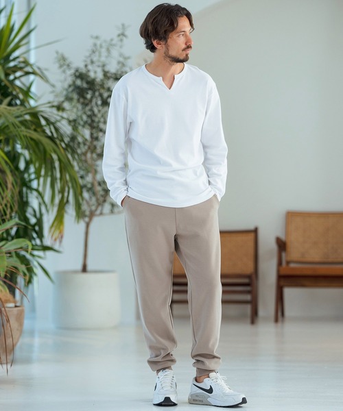 Magine（マージン）の「mlt4786-Span Fraise Long Sleeve Cut Sew ロンT（Tシャツ/カットソー・メンズ・ホワイト/チャコール/ブラック・44/46/48）」の16枚目の写真