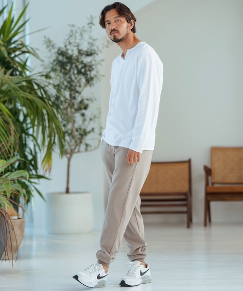 Magine（マージン）の「mlt4786-Span Fraise Long Sleeve Cut Sew ロンT（Tシャツ/カットソー・メンズ・ホワイト/チャコール/ブラック・44/46/48）」の17枚目の写真