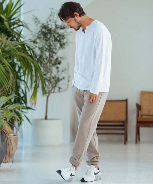 Magine（マージン）の「mlt4786-Span Fraise Long Sleeve Cut Sew ロンT（Tシャツ/カットソー・メンズ・ホワイト/チャコール/ブラック・44/46/48）」の18枚目の写真