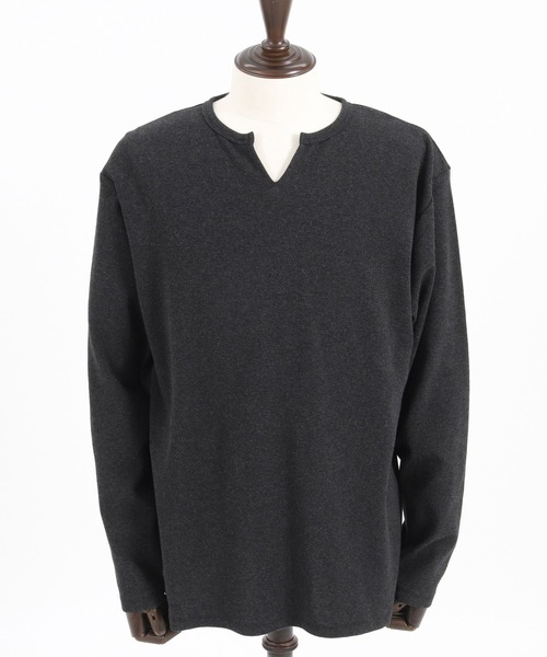 Magine（マージン）の「mlt4786-Span Fraise Long Sleeve Cut Sew ロンT（Tシャツ/カットソー・メンズ・ホワイト/チャコール/ブラック・44/46/48）」の21枚目の写真