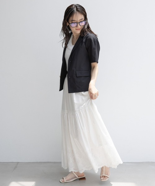 RAGEBLUE（レイジブルー）の「リネン半袖シャツジャケット（シャツ/ブラウス・レディース・ブラック/レッド・FREE）」の20枚目の写真