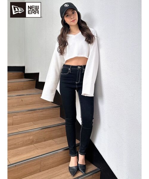 NEW ERA（ニューエラ）の「GYDA×NEW ERA GD CAP（キャップ・レディース・ブラック/ベージュ・FREE）」の15枚目の写真