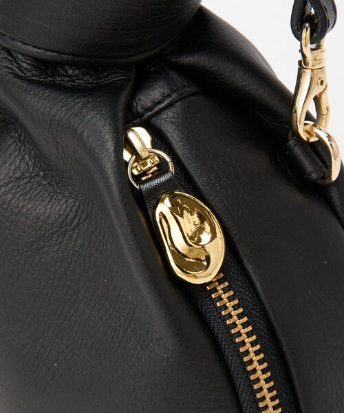 ブラックレザーハンドバッグ ノットハンドル　gemeil 新入荷☆2wayノットハンドルバッグ【gemeil】 - russet OUTLET