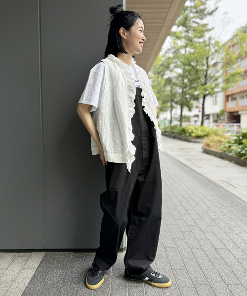 JOURNAL STANDARD LUXE(ジャーナルスタンダード ラックス)の「《追加》コーマツイル キャミサロペ(サロペット/オーバーオール・レディース・ブラック・FREE)」の4枚目の写真