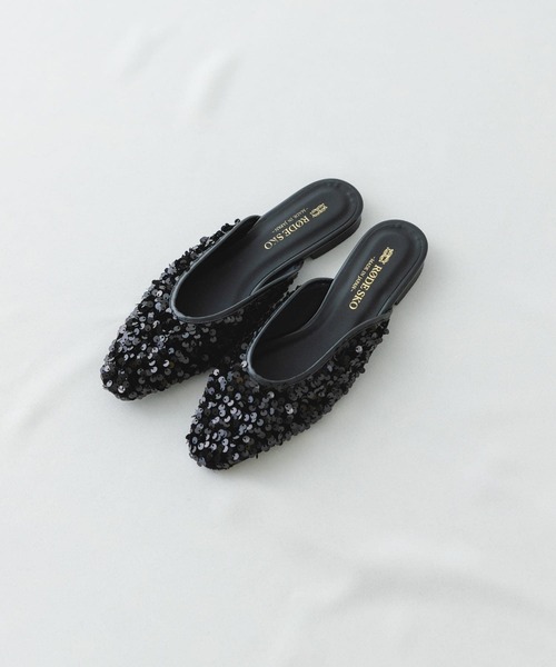 RODE SKO(ロデスコ)の「『MADE IN JAPAN』スパンコールミュール(その他シューズ・レディース・ブラウン/ブラック・37/38)」の5枚目の写真